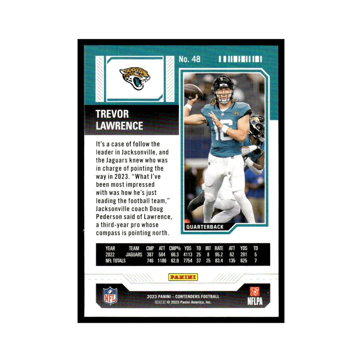 Trevor Lawrence 2023 Panini Contenders Bronze #48 Jacksonville Jaguars NM