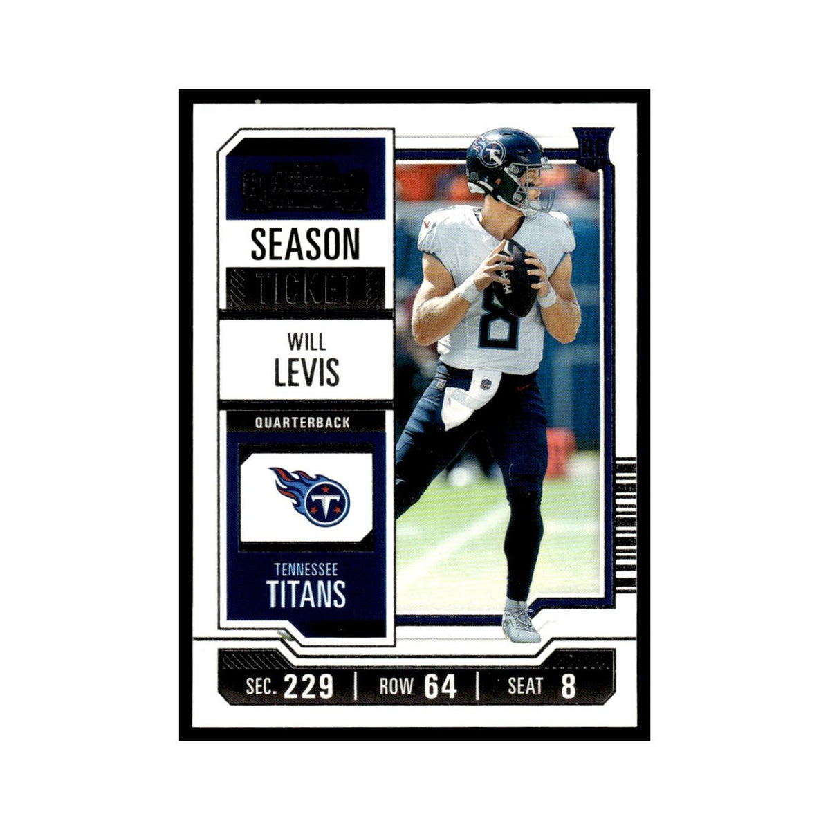 Will Levis 2023 Panini Contenders #97 Tennessee Titans Football Card NM