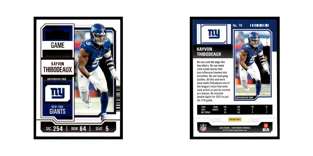 Kayvon Thibodeaux 2023 Panini Contenders Pink #76 New York Giants NM