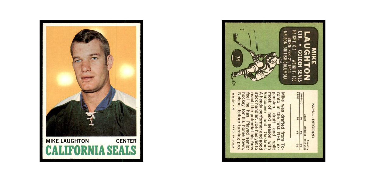1970 Topps Mike Laughton California Golden Seals #74