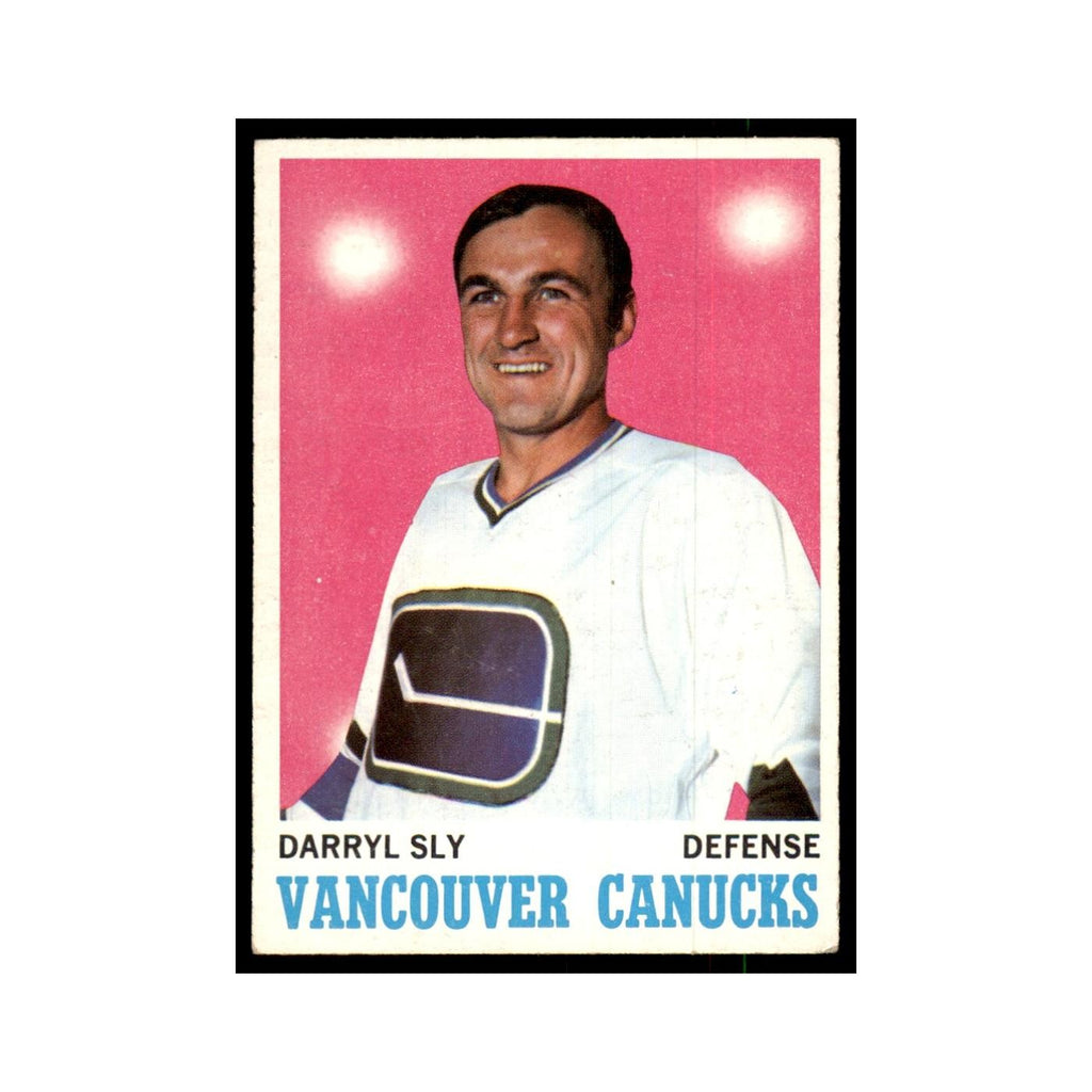 1970 Topps Darryl Sly RC Vancouver Canucks #115