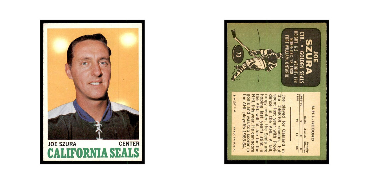 1970 Topps Joe Szura California Golden Seals #73