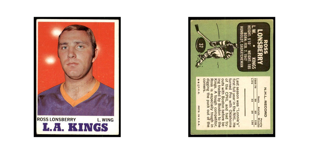 1970 Topps Ross Lonsberry Los Angeles Kings #37