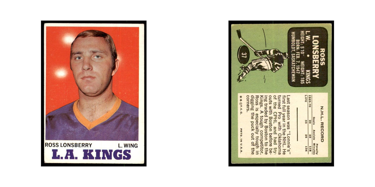 1970 Topps Ross Lonsberry Los Angeles Kings #37