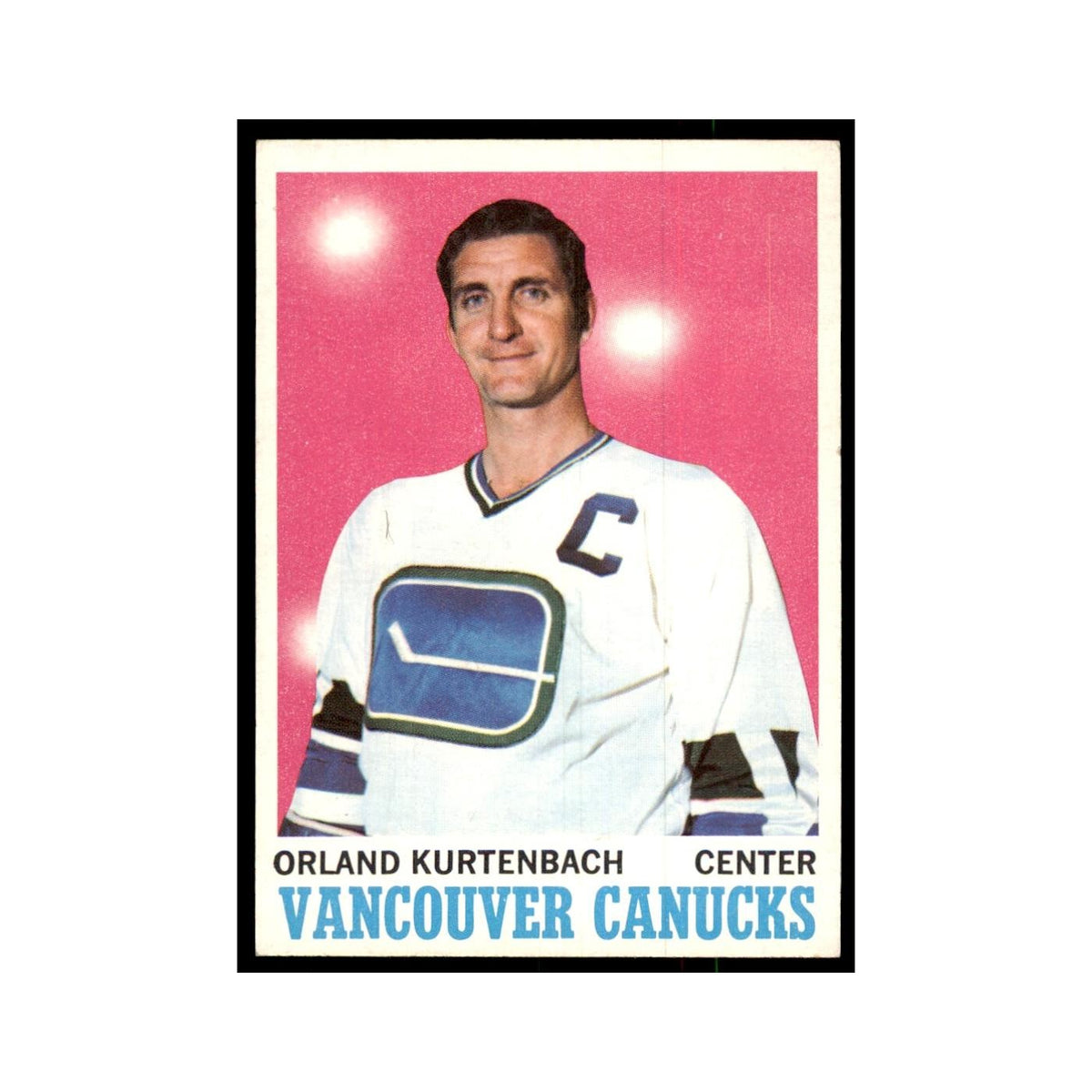 1970 Topps Orland Kurtenbach Vancouver Canucks #117