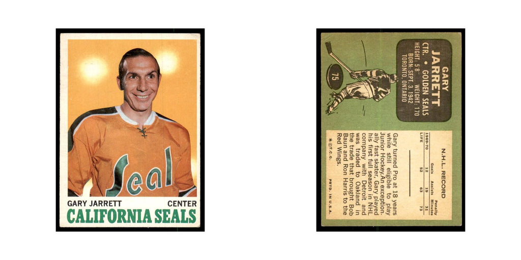 1970 Topps Gary Jarrett California Golden Seals #75