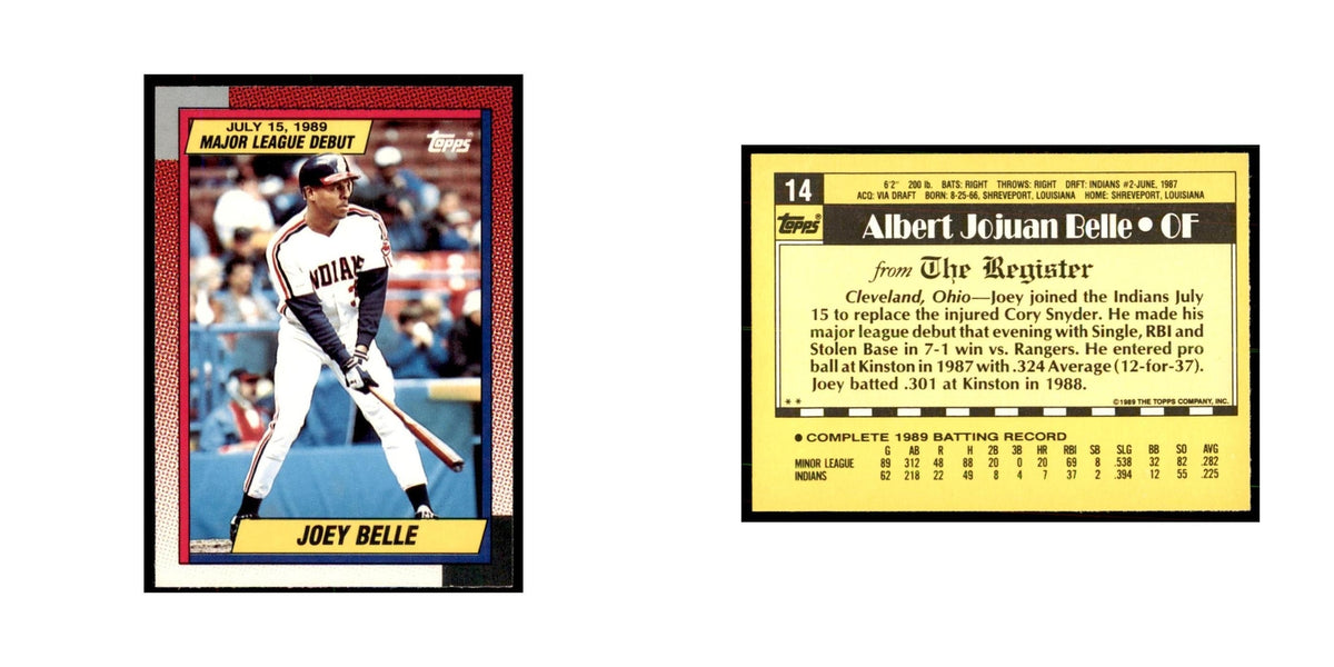 1989 Topps Major League Debut Joey Belle Baseball Cards #14