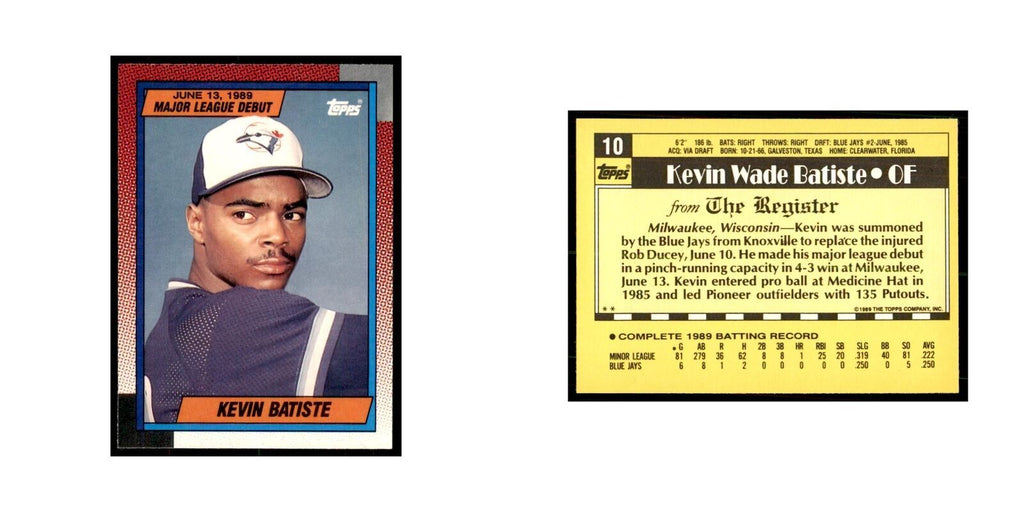 1989 Topps Major League Debut Kevin Batiste Baseball Cards #10