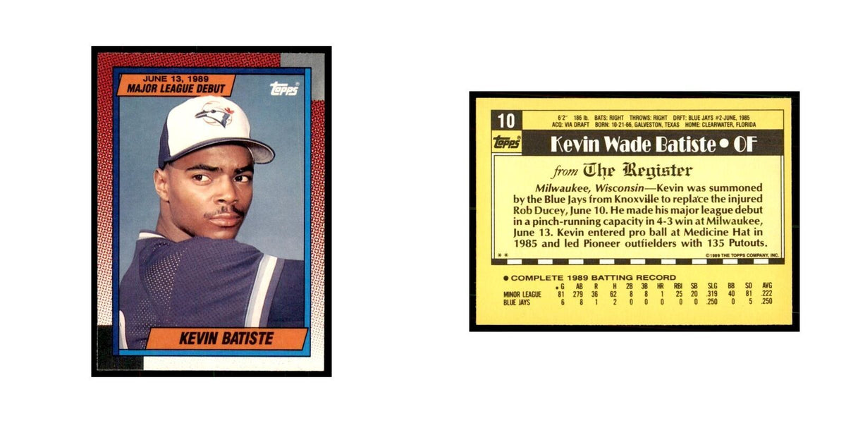 1989 Topps Major League Debut Kevin Batiste Baseball Cards #10