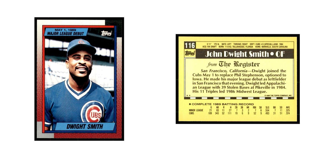 1989 Topps Major League Debut Dwight Smith Baseball Cards #116