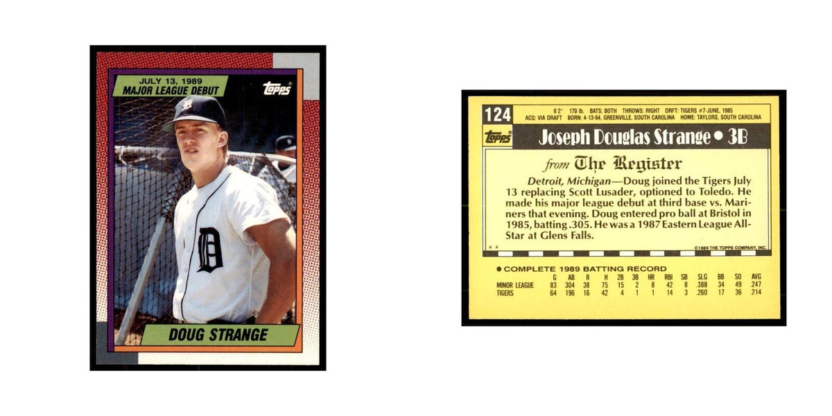 1989 Topps Major League Debut Doug Strange Baseball Cards #124
