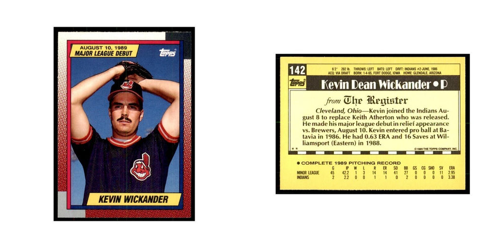 1989 Topps Major League Debut Kevin Wickander Baseball Cards #142