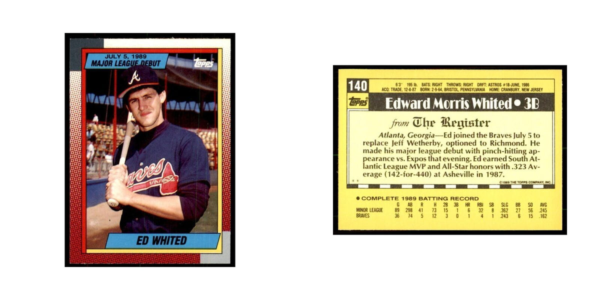 1989 Topps Major League Debut Ed Whited Baseball Cards #140