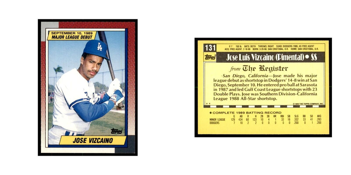 1989 Topps Major League Debut Jose Vizcaino Baseball Cards #131