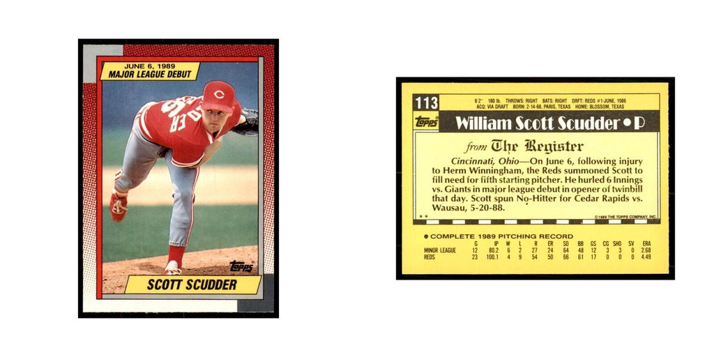1989 Topps Major League Debut Scott Scudder Baseball Cards #113