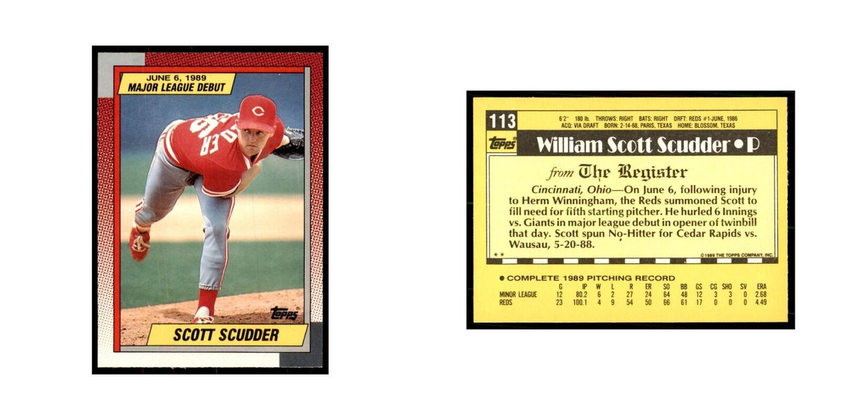 1989 Topps Major League Debut Scott Scudder Baseball Cards #113