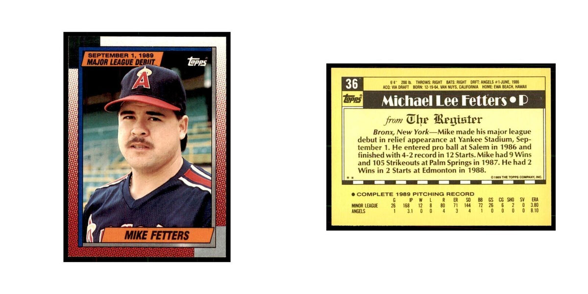 1989 Topps Major League Debut Mike Fetters Baseball Cards #36