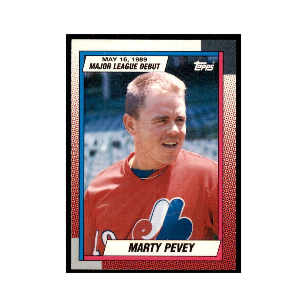 1989 Topps Major League Debut Marty Pevey Baseball Cards #98