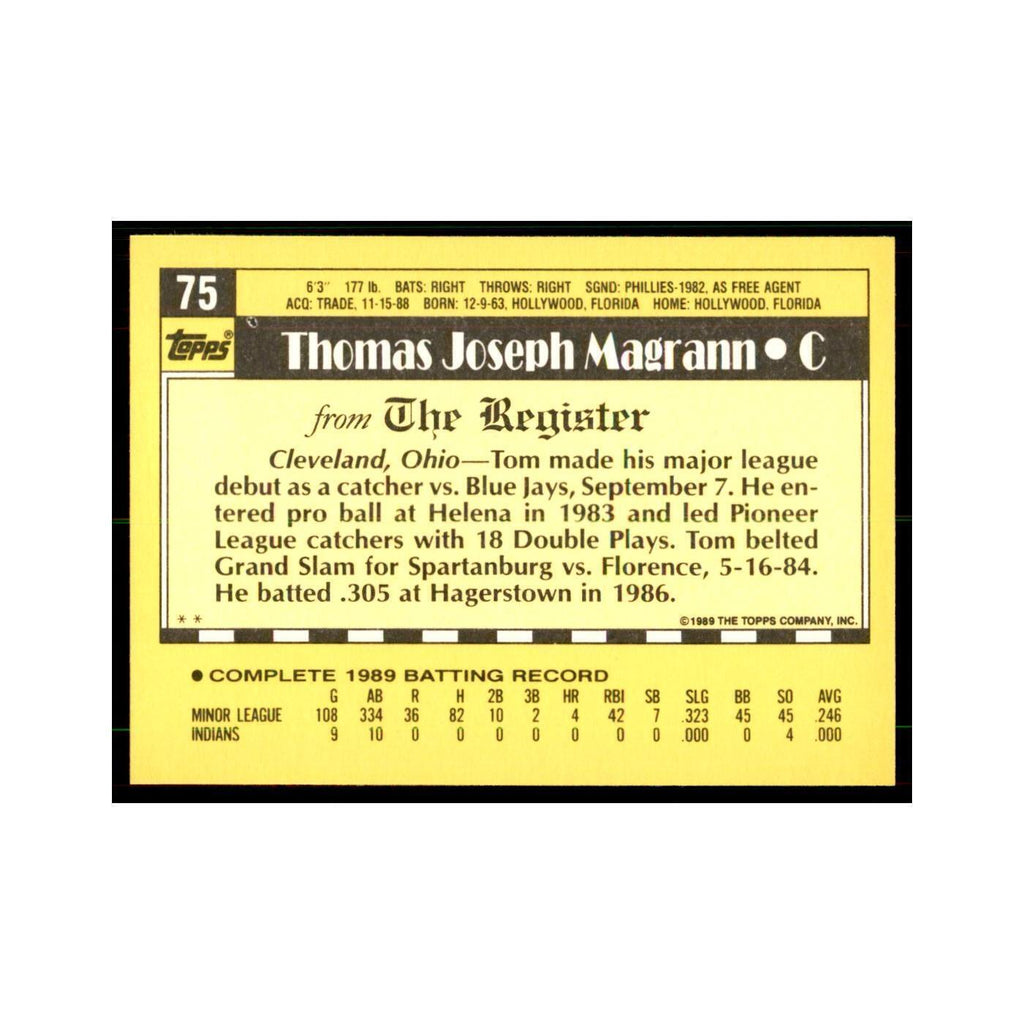 1989 Topps Major League Debut Tom Magrann Baseball Cards #75