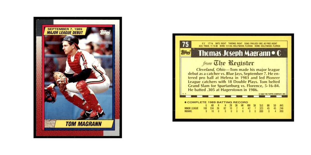 1989 Topps Major League Debut Tom Magrann Baseball Cards #75