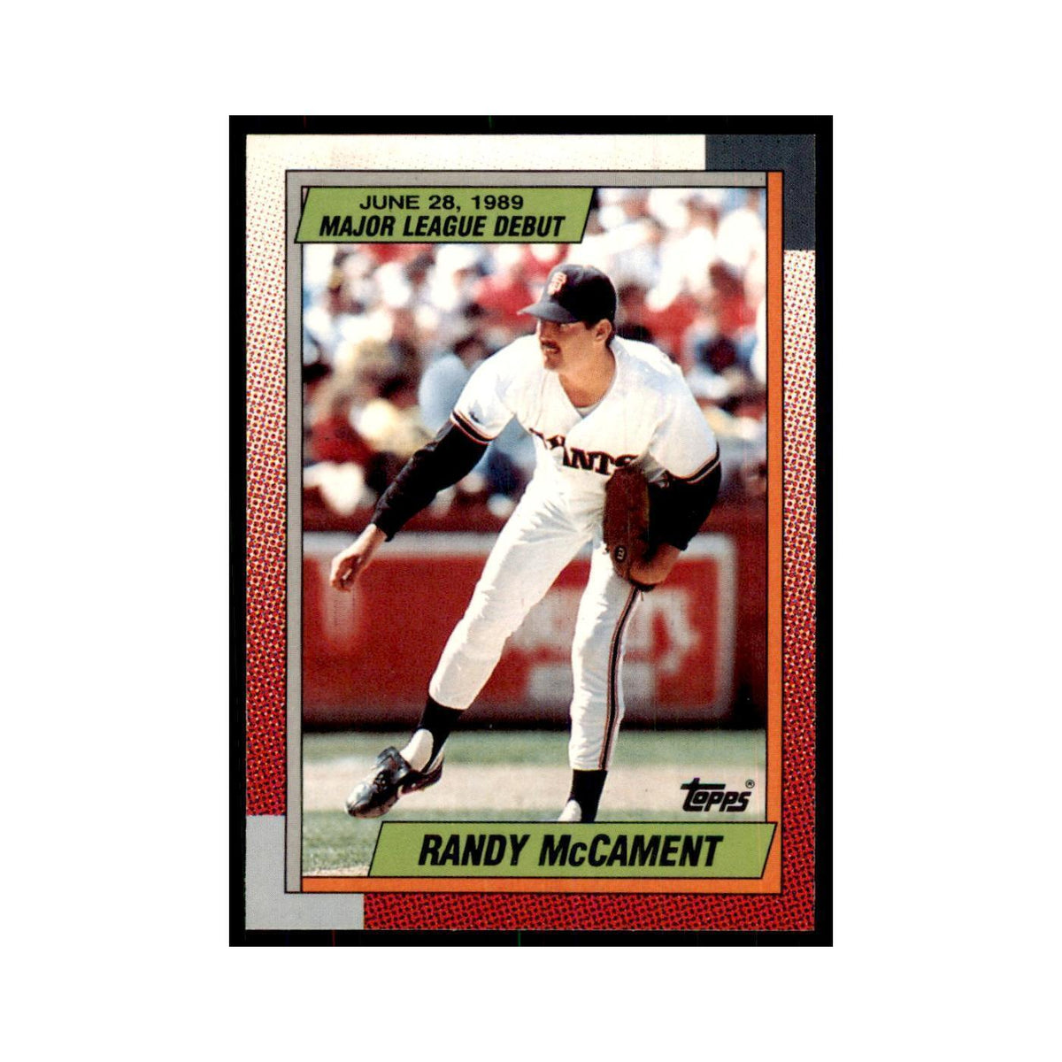 1989 Topps Major League Debut Randy McCament Baseball Cards #77