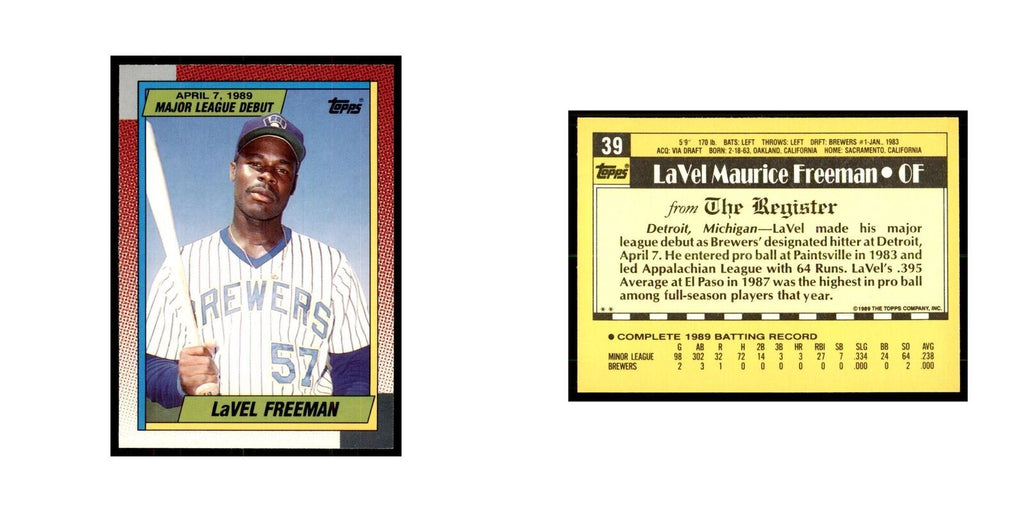 1989 Topps Major League Debut Rick Manning Baseball Cards #39