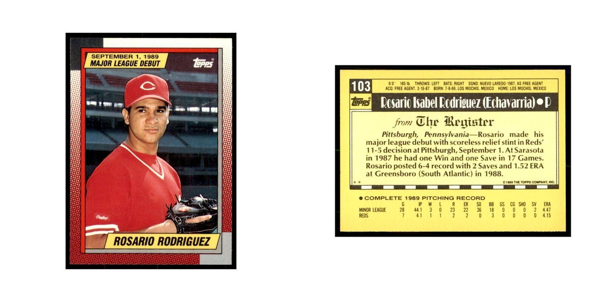 1989 Topps Major League Debut Rosario Rodriguez Baseball Cards #103