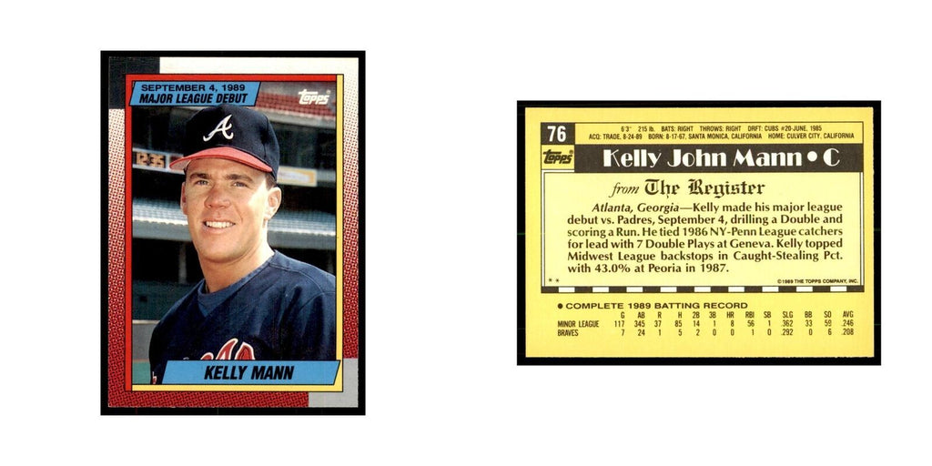1989 Topps Major League Debut Kelly Mann Baseball Cards #76
