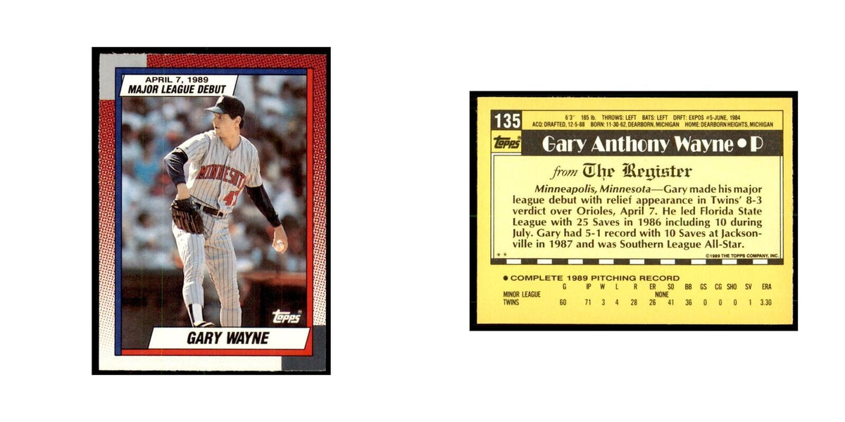 1989 Topps Major League Debut Gary Wayne Baseball Cards #135