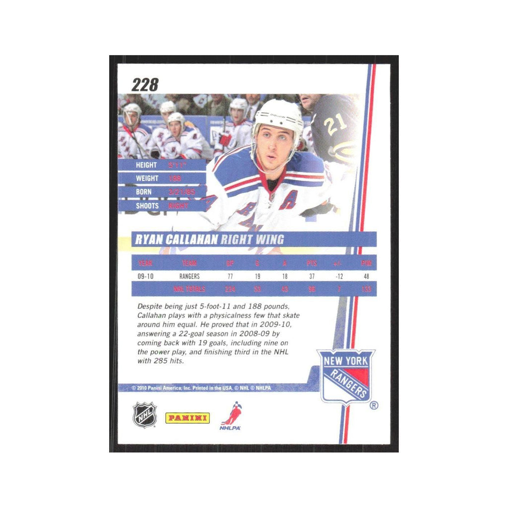 2010 Donruss Ryan Callahan New York Rangers #228