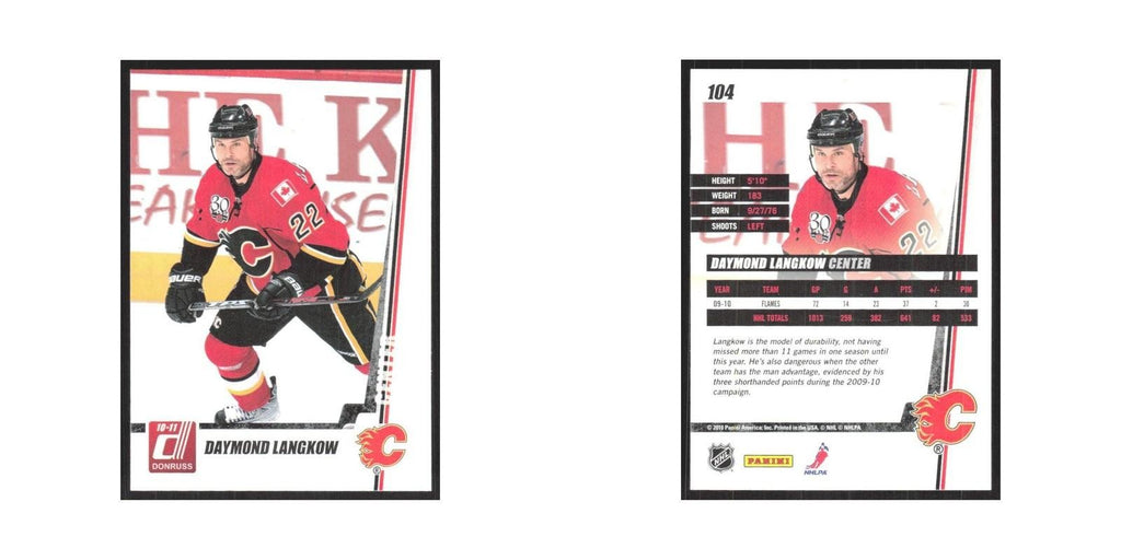2010 Donruss Daymond Langkow Calgary Flames #104