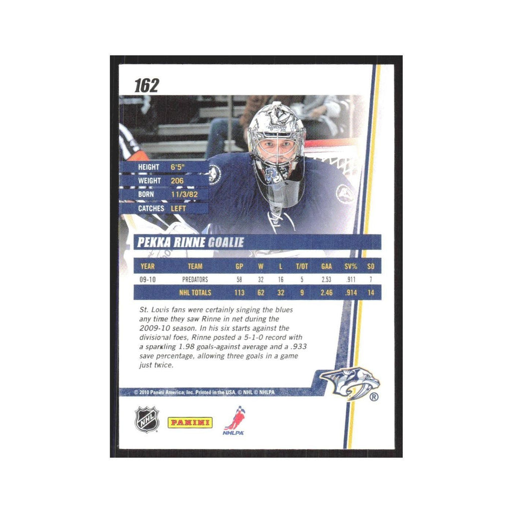 2010 Donruss Pekka Rinne Nashville Predators #162