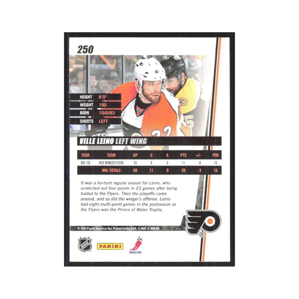 2010 Donruss Ville Leino Philadelphia Flyers #250