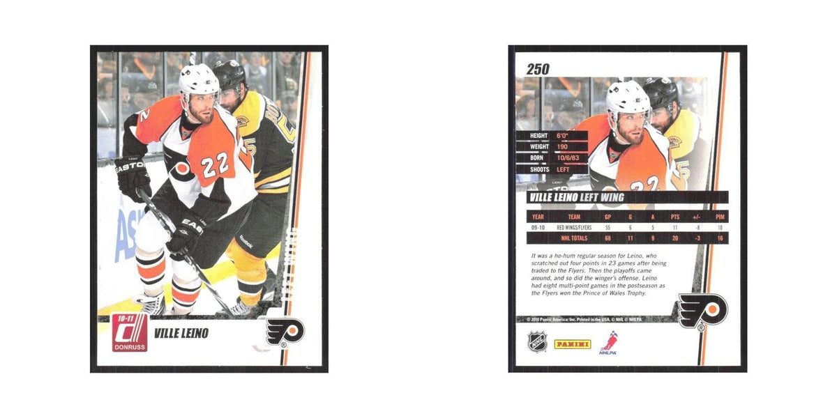 2010 Donruss Ville Leino Philadelphia Flyers #250