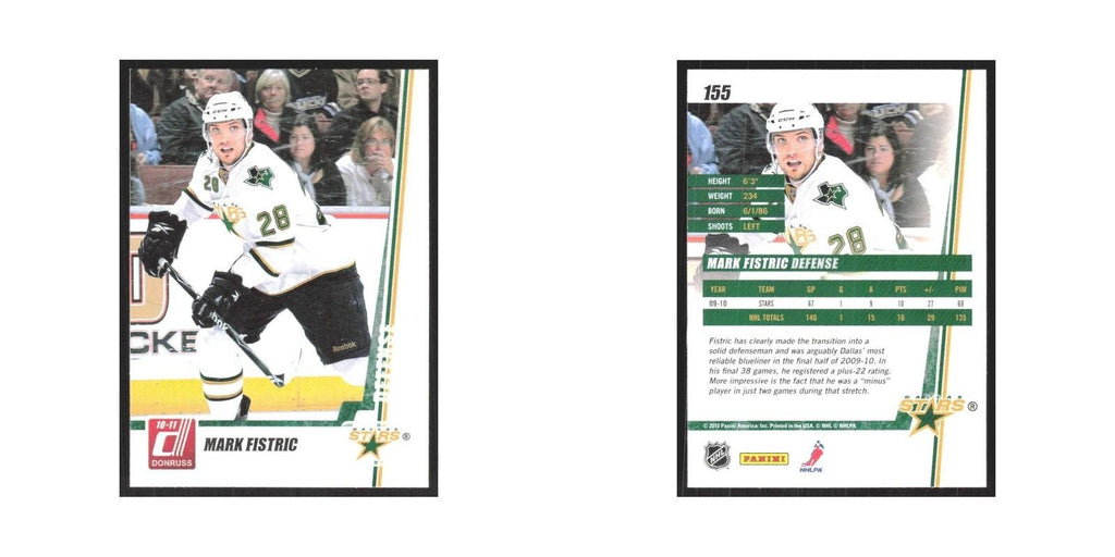 2010 Donruss Mark Fistric Dallas Stars #155