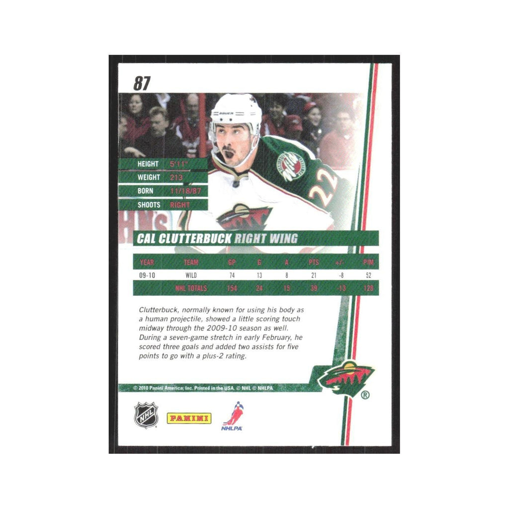 2010 Donruss Cal Clutterbuck Minnesota Wild #87