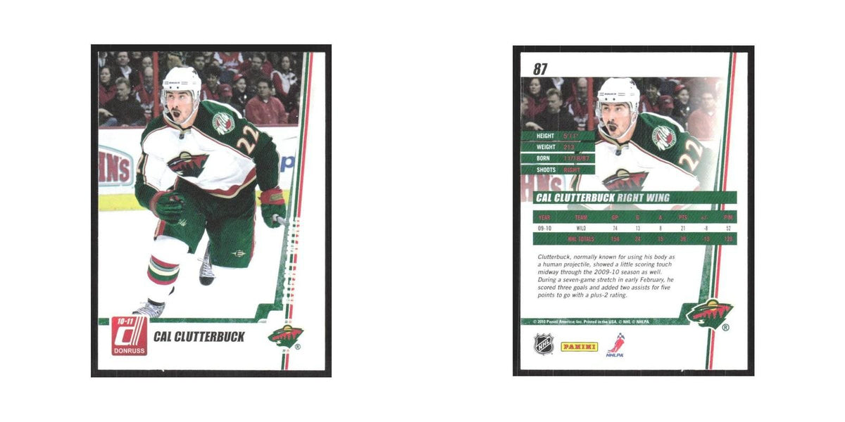 2010 Donruss Cal Clutterbuck Minnesota Wild #87