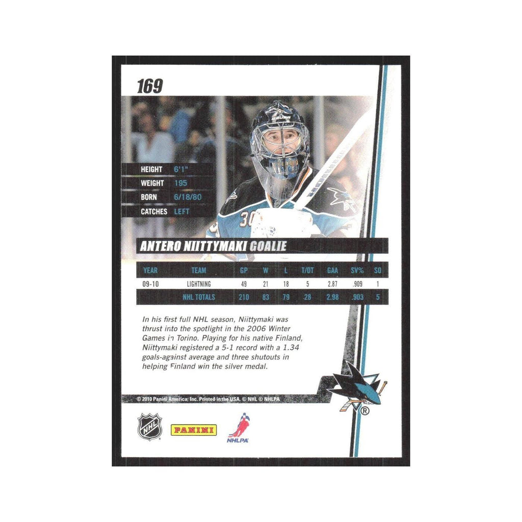 2010 Donruss Antero Niittymaki San Jose Sharks #169