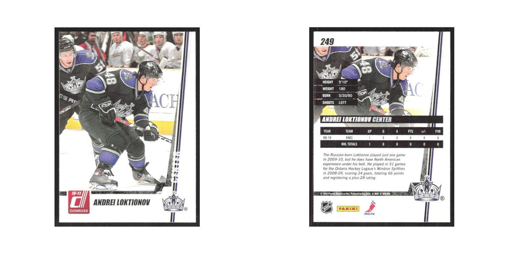 2010 Donruss Andrei Loktionov Los Angeles Kings #249