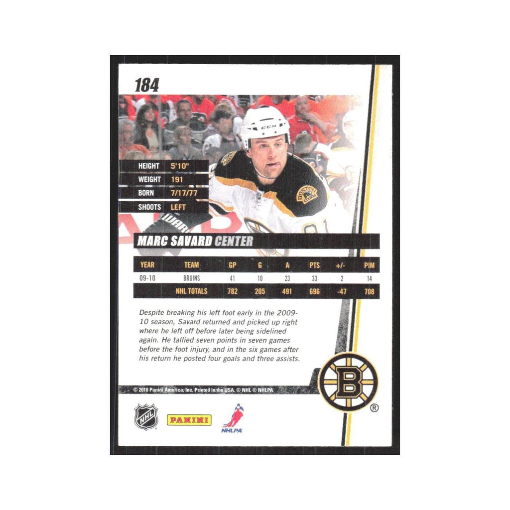 2010 Donruss Marc Savard Boston Bruins #184