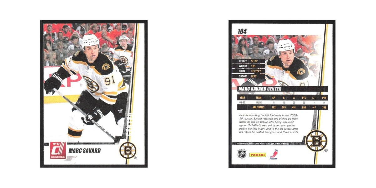 2010 Donruss Marc Savard Boston Bruins #184