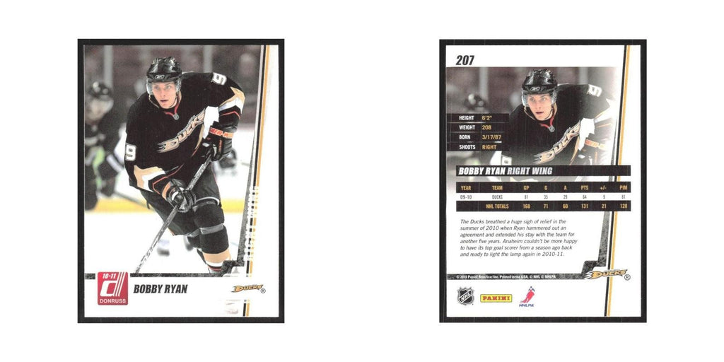 2010 Donruss Bobby Ryan Anaheim Ducks #207