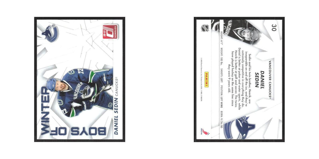 2010 Donruss Boys of Winter Daniel Sedin Vancouver Canucks #30
