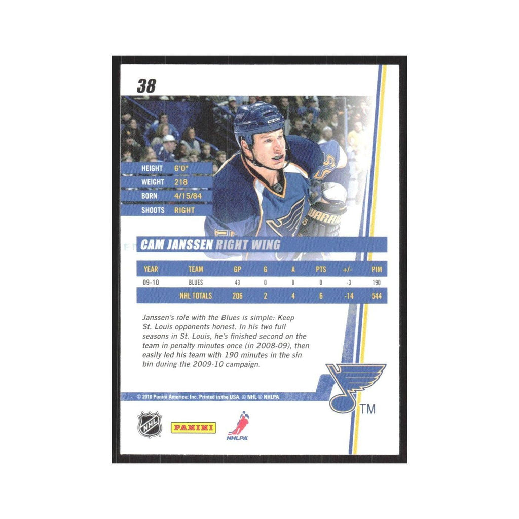 2010 Donruss Cam Janssen St. Louis Blues #38