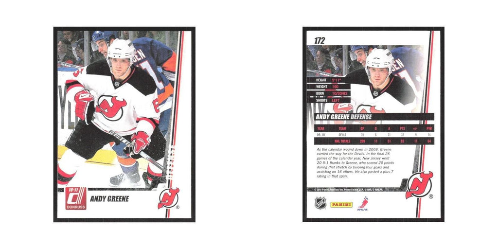 2010 Donruss Andy Greene New Jersey Devils #172