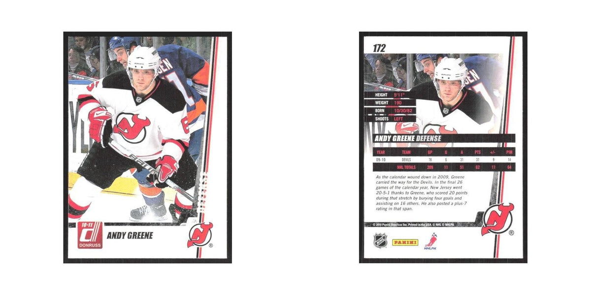 2010 Donruss Andy Greene New Jersey Devils #172