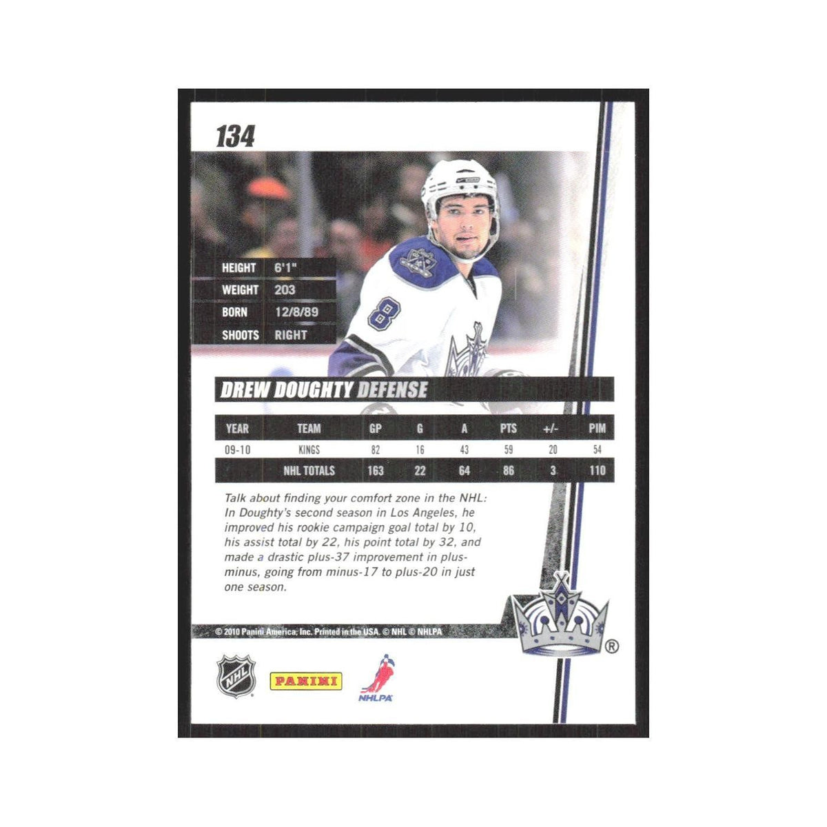 2010 Donruss Drew Doughty Los Angeles Kings #134
