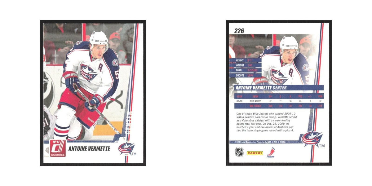 2010 Donruss Antoine Vermette Columbus Blue Jackets #226
