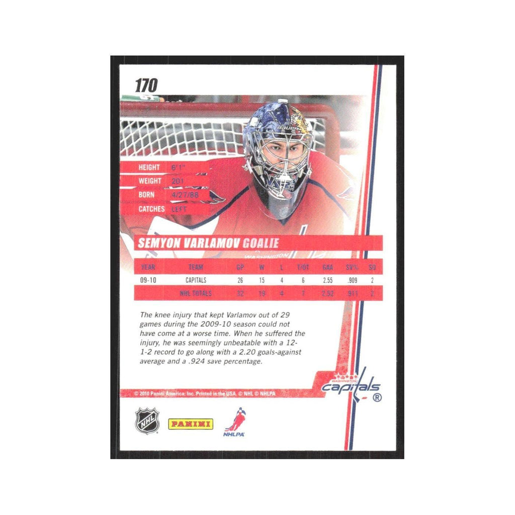 2010 Donruss Semyon Varlamov Washington Capitals #170