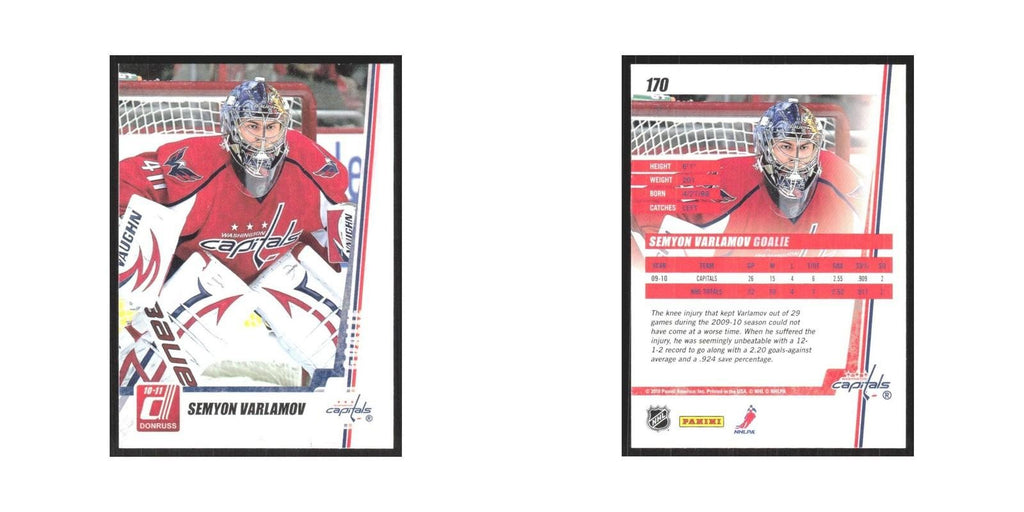 2010 Donruss Semyon Varlamov Washington Capitals #170